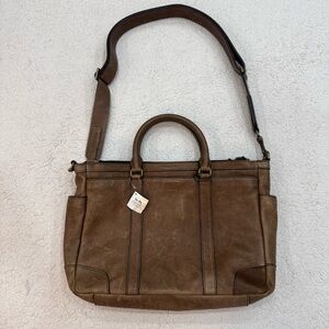 NWT Vintage Authentic Coach Metropolitan Leather Bag Shoulder Brief Brown